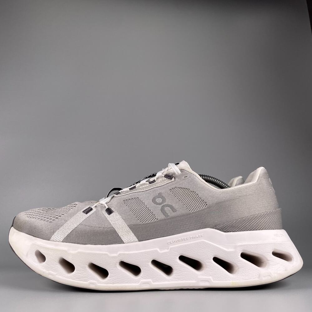 On Running Cloudeclipse Men's Size 13 Alloy/White Running Shoe Athletic Sneakers